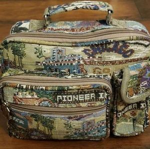 Rt 66 Vintage Road Trip Themed Tapestry Purse